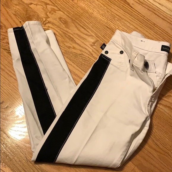 Rock & Republic Denim - Rock & republic white denim with black stripe
